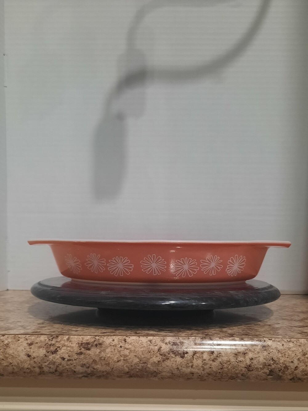 Pyrex Pink Daisy Divided Dish